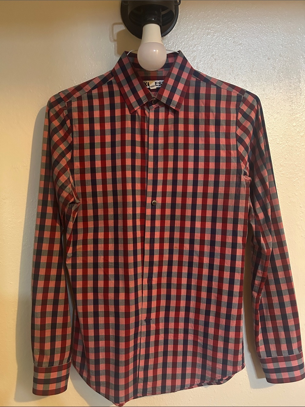 Red and Navy Express Men’s Dress Shirt